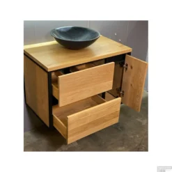 Badkamermeubel Casajoy Wood 80x48x55 Cm Eiken -Zalig Baden Verkoopwinkel badkamermeubel casajoy wood 80x48x55 cm eiken detail4