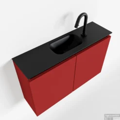 MONDIAZ TURE 80cm Toiletmeubel Fire. EDEN Wastafel Urban Midden 1 Kraangat