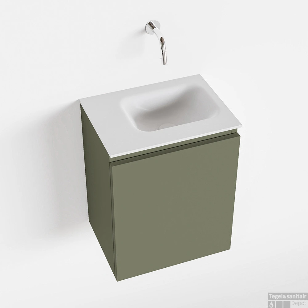 MONDIAZ OLAN 40cm Toiletmeubel Army. LEX Wastafel Talc Rechts Geen Kraangat 1 MONDIAZ OLAN 40cm Toiletmeubel Army. LEX Wastafel Talc Rechts Geen Kraangat