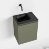 MONDIAZ OLAN 40cm Toiletmeubel Army. LEX Wastafel Urban Links Geen Kraangat