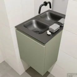 MONDIAZ OLAN 40cm Toiletmeubel Army. LEX Wastafel Urban Links Geen Kraangat 7 MONDIAZ OLAN 40cm Toiletmeubel Army. LEX Wastafel Urban Links Geen Kraangat -Zalig Baden Verkoopwinkel badkamermeubel olan army model lex urban right 0006