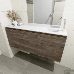 MONDIAZ OLAN 120cm Toiletmeubel Dark Brown. LEX Wastafel Talc Rechts 1 Kraangat 8 MONDIAZ OLAN 120cm Toiletmeubel Dark Brown. LEX Wastafel Talc Rechts 1 Kraangat -Zalig Baden Verkoopwinkel badkamermeubel olan dark brown model lex talc mid 00029