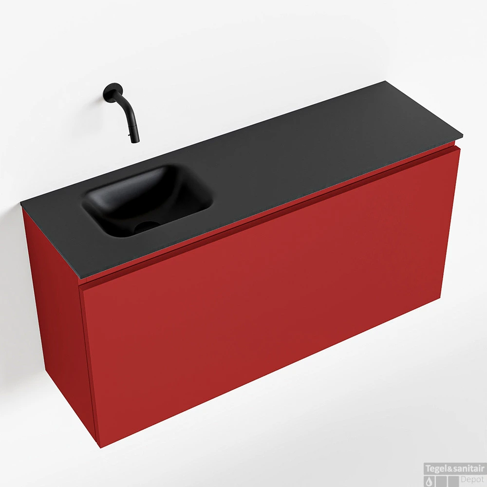 MONDIAZ OLAN 100cm Toiletmeubel Fire. LEX Wastafel Urban Links Geen Kraangat 1 MONDIAZ OLAN 100cm Toiletmeubel Fire. LEX Wastafel Urban Links Geen Kraangat