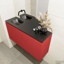 MONDIAZ OLAN 100cm Toiletmeubel Fire. LEX Wastafel Urban Links Geen Kraangat 7 MONDIAZ OLAN 100cm Toiletmeubel Fire. LEX Wastafel Urban Links Geen Kraangat -Zalig Baden Verkoopwinkel badkamermeubel olan fire model lex urban right 0022