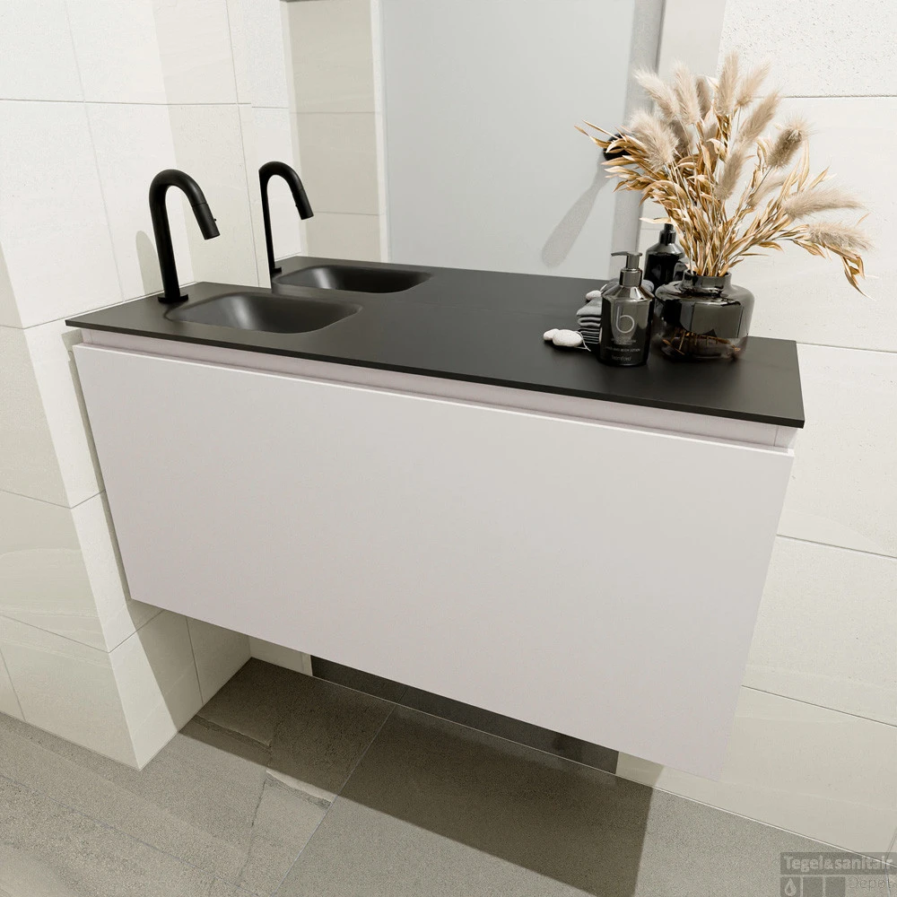 MONDIAZ OLAN 100cm Toiletmeubel Linen. LEX Wastafel Urban Links 1 Kraangat 4 MONDIAZ OLAN 100cm Toiletmeubel Linen. LEX Wastafel Urban Links 1 Kraangat - Afbeelding 4