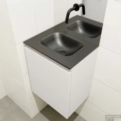 MONDIAZ OLAN 40cm Toiletmeubel Linen. LEX Wastafel Urban Midden Geen Kraangat 7 MONDIAZ OLAN 40cm Toiletmeubel Linen. LEX Wastafel Urban Midden Geen Kraangat -Zalig Baden Verkoopwinkel badkamermeubel olan linen model lex urban right 0002