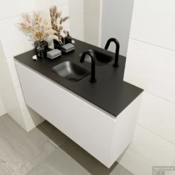 MONDIAZ OLAN 100cm Toiletmeubel Linen. LEX Wastafel Urban Midden 1 Kraangat -Zalig Baden Verkoopwinkel badkamermeubel olan linen model lex urban right 0019