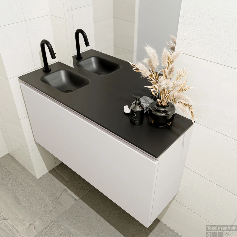 MONDIAZ OLAN 100cm Toiletmeubel Linen. LEX Wastafel Urban Links 1 Kraangat 3 MONDIAZ OLAN 100cm Toiletmeubel Linen. LEX Wastafel Urban Links 1 Kraangat - Afbeelding 3