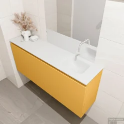 MONDIAZ OLAN 120cm Toiletmeubel Ocher. LEX Wastafel Talc Rechts Geen Kraangat 7 MONDIAZ OLAN 120cm Toiletmeubel Ocher. LEX Wastafel Talc Rechts Geen Kraangat -Zalig Baden Verkoopwinkel badkamermeubel olan ocher model lex talc right 0030