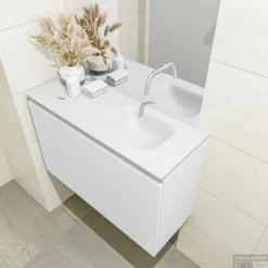 MONDIAZ OLAN 80cm Toiletmeubel Talc. LEX Wastafel Talc Rechts Geen Kraangat 7 MONDIAZ OLAN 80cm Toiletmeubel Talc. LEX Wastafel Talc Rechts Geen Kraangat -Zalig Baden Verkoopwinkel badkamermeubel olan talc model lex talc right 0018