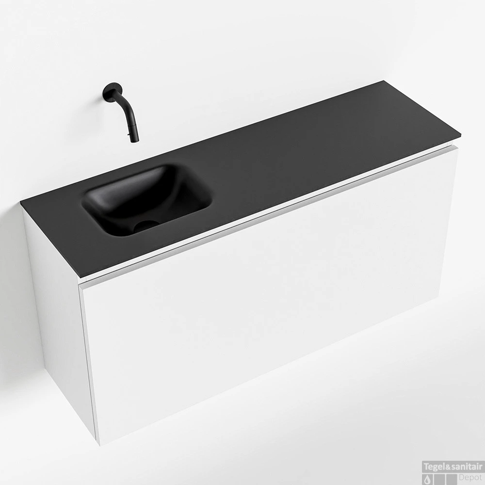 MONDIAZ OLAN 100cm Toiletmeubel Talc. LEX Wastafel Urban Links Geen Kraangat 1 MONDIAZ OLAN 100cm Toiletmeubel Talc. LEX Wastafel Urban Links Geen Kraangat