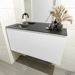 MONDIAZ OLAN 100cm Toiletmeubel Talc. LEX Wastafel Urban Links Geen Kraangat 8 MONDIAZ OLAN 100cm Toiletmeubel Talc. LEX Wastafel Urban Links Geen Kraangat -Zalig Baden Verkoopwinkel badkamermeubel olan talc model lex urban mid 0022