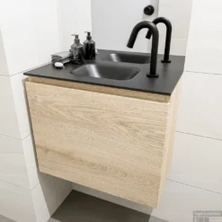 MONDIAZ OLAN 60cm Toiletmeubel Washed_oak. LEX Wastafel Urban Midden 1 Kraangat 8 MONDIAZ OLAN 60cm Toiletmeubel Washed_oak. LEX Wastafel Urban Midden 1 Kraangat -Zalig Baden Verkoopwinkel badkamermeubel olan washed oak model lex urban mid 00007