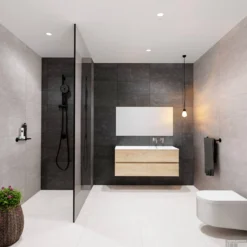 Badkamermeubel Solid Surface BWS Oslo 120x46 Cm Rechts Wood Washed Oak 4 Laden (0 Kraangaten) -Zalig Baden Verkoopwinkel badkamermeubel solid surface bws oslo 120x46 cm rechts wood washed oak 4 laden 0 kraangaten pc75341287 00291 2