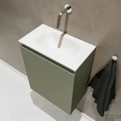 MONDIAZ TURE 40cm Toiletmeubel Army. EDEN Wastafel Talc Midden Geen Kraangat -Zalig Baden Verkoopwinkel badkamermeubel ture army model eden talc sidetop 0002