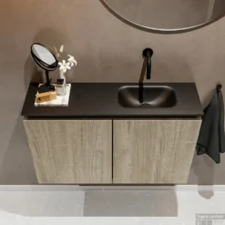 MONDIAZ TURE 80cm Toiletmeubel Light Brown Grey. EDEN Wastafel Urban Rechts Geen Kraangat 8 MONDIAZ TURE 80cm Toiletmeubel Light Brown Grey. EDEN Wastafel Urban Rechts Geen Kraangat -Zalig Baden Verkoopwinkel badkamermeubel ture light brown grey model eden urban top 00018