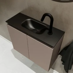 MONDIAZ TURE 60cm Toiletmeubel Smoke. EDEN Wastafel Urban Midden 1 Kraangat -Zalig Baden Verkoopwinkel badkamermeubel ture smoke model eden urban sidetop 0007