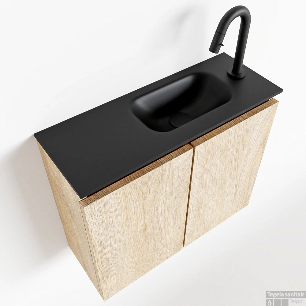 MONDIAZ TURE 60cm Toiletmeubel Washed Oak. EDEN Wastafel Urban Rechts 1 Kraangat 1 MONDIAZ TURE 60cm Toiletmeubel Washed Oak. EDEN Wastafel Urban Rechts 1 Kraangat