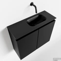 MONDIAZ TURE 60cm Toiletmeubel Urban. EDEN Wastafel Urban Rechts Geen Kraangat