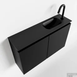 MONDIAZ TURE 80cm Toiletmeubel Urban. EDEN Wastafel Urban Rechts 1 Kraangat