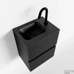 MONDIAZ ADA 40cm Toiletmeubel Urban. LEX Wastafel Urban Rechts 1 Kraangat