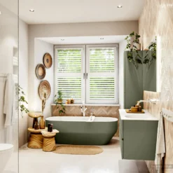 MONDIAZ VICA 120cm Badmeubel Onderkast Army 2 Lades. Wastafel MOON Rechts Zonder Kraangat, Kleur Talc. -Zalig Baden Verkoopwinkel badkamermeubel vica army moon talc set3 0028