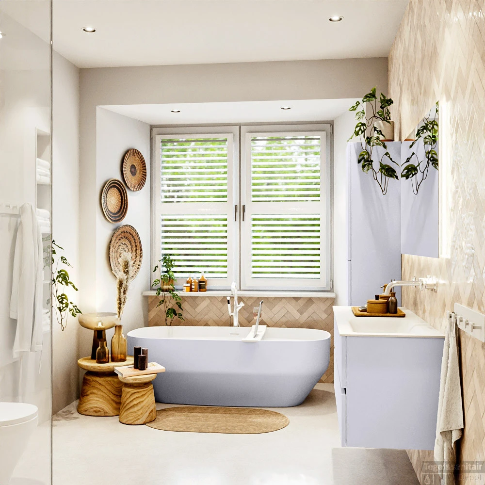 MONDIAZ VICA 120cm Badmeubel Onderkast Cale 4 Lades. Wastafel CLOUD Rechts Zonder Kraangat, Kleur Talc Met Spiegel LED. 6 MONDIAZ VICA 120cm Badmeubel Onderkast Cale 4 Lades. Wastafel CLOUD Rechts Zonder Kraangat, Kleur Talc Met Spiegel LED. - Afbeelding 6