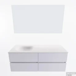 MONDIAZ VICA 130cm Badmeubel Onderkast Cale 4 Lades. Wastafel Moon Links Zonder Kraangat, Kleur Talc Met Spiegel LED. 11 MONDIAZ VICA 130cm Badmeubel Onderkast Cale 4 Lades. Wastafel Moon Links Zonder Kraangat, Kleur Talc Met Spiegel LED. -Zalig Baden Verkoopwinkel badkamermeubel vica cale moon talc google11 0063