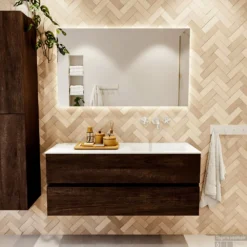 MONDIAZ VICA 120cm Badmeubel Onderkast Dark Brown 2 Lades. Wastafel CLOUD Rechts Zonder Kraangat, Kleur Talc. 11 MONDIAZ VICA 120cm Badmeubel Onderkast Dark Brown 2 Lades. Wastafel CLOUD Rechts Zonder Kraangat, Kleur Talc. -Zalig Baden Verkoopwinkel badkamermeubel vica dark brown cloud talc set1 0028