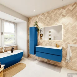 MONDIAZ VICA 120cm Badmeubel Onderkast Jeans 2 Lades. Wastafel CLOUD Midden Zonder Kraangat, Kleur Talc Met Spiegel LED. 14 MONDIAZ VICA 120cm Badmeubel Onderkast Jeans 2 Lades. Wastafel CLOUD Midden Zonder Kraangat, Kleur Talc Met Spiegel LED. -Zalig Baden Verkoopwinkel badkamermeubel vica jeans cloud talc set4 0026