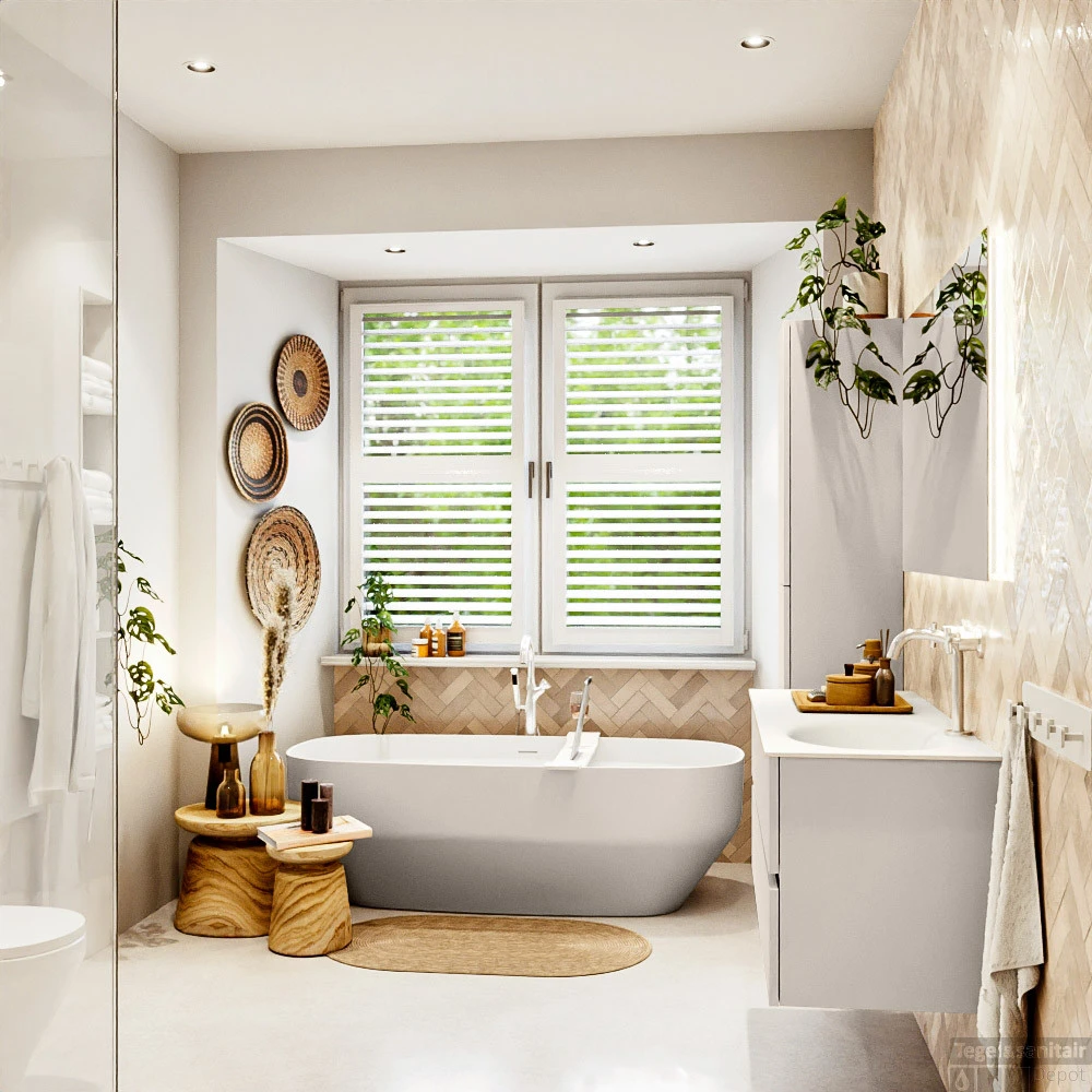 MONDIAZ VICA 120cm Badmeubel Onderkast Linen 4 Lades. Wastafel Moon Rechts 1 Kraangat, Kleur Talc Met Spiegel LED. 6 MONDIAZ VICA 120cm Badmeubel Onderkast Linen 4 Lades. Wastafel Moon Rechts 1 Kraangat, Kleur Talc Met Spiegel LED. - Afbeelding 6