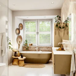 MONDIAZ VICA 180cm Badmeubel Onderkast Oro 4 Lades. Wastafel CLOUD Links Zonder Kraangat, Kleur Talc. -Zalig Baden Verkoopwinkel badkamermeubel vica oro cloud talc set3 0093