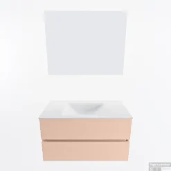 MONDIAZ VICA 90cm Badmeubel Onderkast Rosee 2 Lades. Wastafel CLOUD Midden Zonder Kraangat, Kleur Talc Met Spiegel LED. 11 MONDIAZ VICA 90cm Badmeubel Onderkast Rosee 2 Lades. Wastafel CLOUD Midden Zonder Kraangat, Kleur Talc Met Spiegel LED. -Zalig Baden Verkoopwinkel badkamermeubel vica rosee cloud talc google11 0009