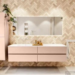 MONDIAZ VICA 190cm Badmeubel Onderkast Rosee 4 Lades. Wastafel CLOUD Links Zonder Kraangat, Kleur Talc. 11 MONDIAZ VICA 190cm Badmeubel Onderkast Rosee 4 Lades. Wastafel CLOUD Links Zonder Kraangat, Kleur Talc. -Zalig Baden Verkoopwinkel badkamermeubel vica rosee cloud talc set1 0099