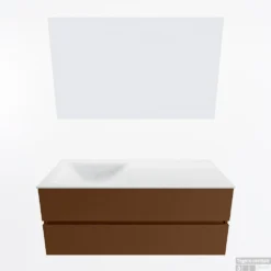 MONDIAZ VICA 120cm Badmeubel Onderkast Rust 2 Lades. Wastafel CLOUD Links Zonder Kraangat, Kleur Talc Met Spiegel LED. 11 MONDIAZ VICA 120cm Badmeubel Onderkast Rust 2 Lades. Wastafel CLOUD Links Zonder Kraangat, Kleur Talc Met Spiegel LED. -Zalig Baden Verkoopwinkel badkamermeubel vica rust cloud talc google11 0027