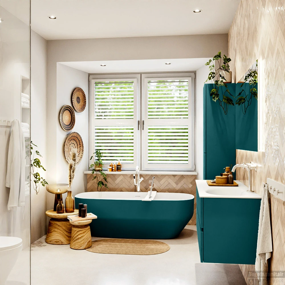 MONDIAZ VICA 120cm Badmeubel Onderkast Smag 2 Lades. Wastafel Moon Rechts 1 Kraangat, Kleur Talc Met Spiegel LED. 6 MONDIAZ VICA 120cm Badmeubel Onderkast Smag 2 Lades. Wastafel Moon Rechts 1 Kraangat, Kleur Talc Met Spiegel LED. - Afbeelding 6