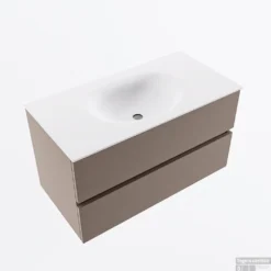 MONDIAZ VICA 90cm Badmeubel Onderkast Smoke 2 Lades. Wastafel MOON Midden Zonder Kraangat, Kleur Talc. 10 MONDIAZ VICA 90cm Badmeubel Onderkast Smoke 2 Lades. Wastafel MOON Midden Zonder Kraangat, Kleur Talc. -Zalig Baden Verkoopwinkel badkamermeubel vica smoke moon talc google2 0009