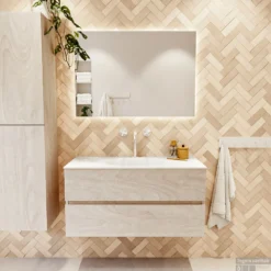 MONDIAZ VICA 100cm Badmeubel Onderkast Underlayment 2 Lades. Wastafel Moon Midden 1 Kraangat, Kleur Talc Met Spiegel LED. 12 MONDIAZ VICA 100cm Badmeubel Onderkast Underlayment 2 Lades. Wastafel Moon Midden 1 Kraangat, Kleur Talc Met Spiegel LED. -Zalig Baden Verkoopwinkel badkamermeubel vica underlayment moon talc set1 0010