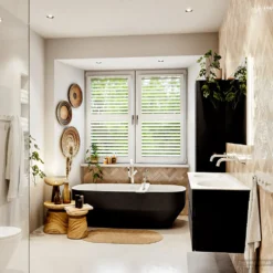 MONDIAZ VICA 120cm Badmeubel Onderkast Urban 2 Lades. Wastafel MOON Dubbel Zonder Kraangat, Kleur Talc. -Zalig Baden Verkoopwinkel badkamermeubel vica urban moon talc set3 0029