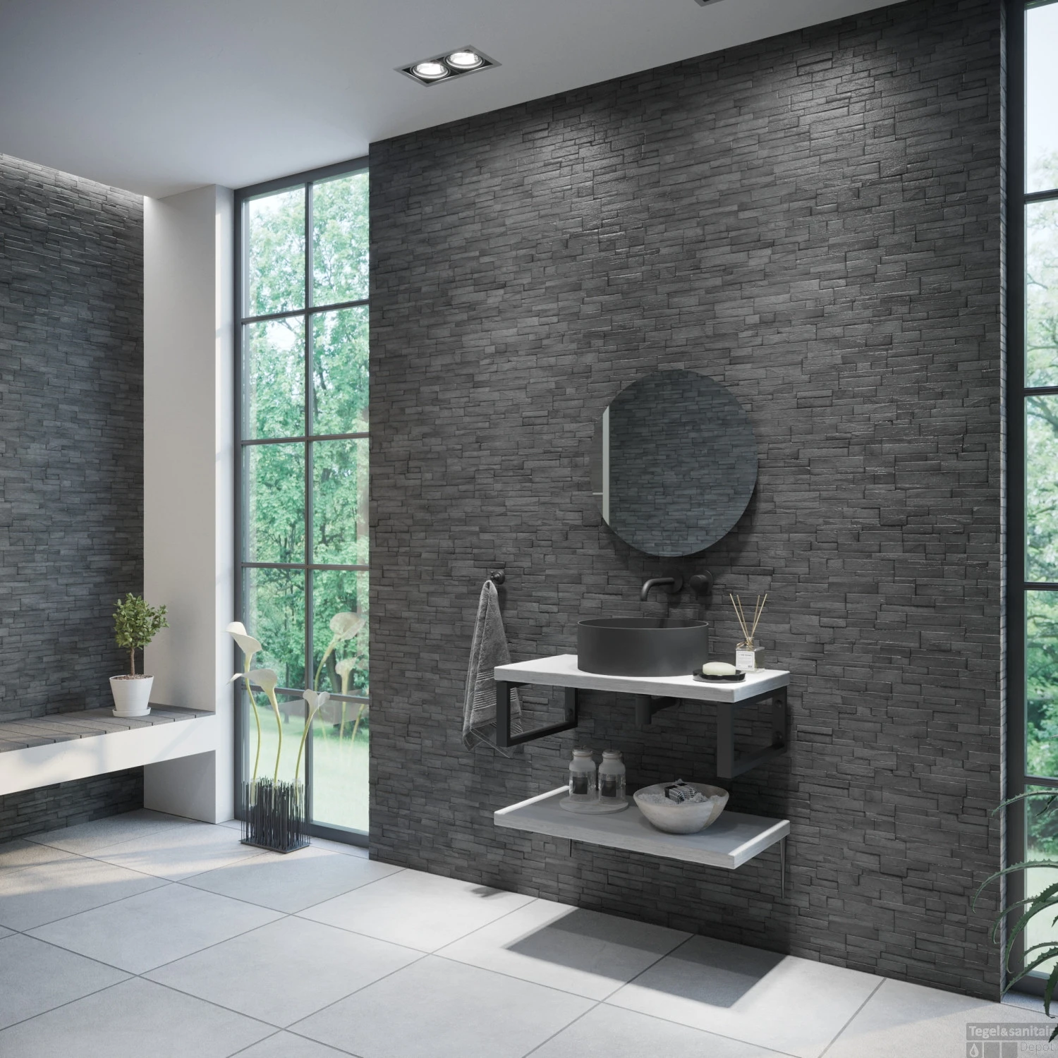 Badkamermeubelset BWS Eiken Massief Hout Bovenblad Zonder Boomschors 100 Cm Wit 2 Badkamermeubelset BWS Eiken Massief Hout Bovenblad Zonder Boomschors 100 Cm Wit - Afbeelding 2