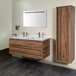 Badkamermeubelset Boss & Wessing Sally 80 Cm Twee Soft-Close Lades Eiken