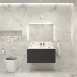 Badkamermeubelset Gliss Hermes 100 Cm Mat Zwart