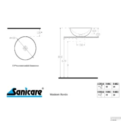 Badkamermeubelset Sanicare Q12 2 Laden Grey-Wood (spiegel Optioneel) -Zalig Baden Verkoopwinkel badkamermeubelset sanicare q12 2 laden truffel tech1 1