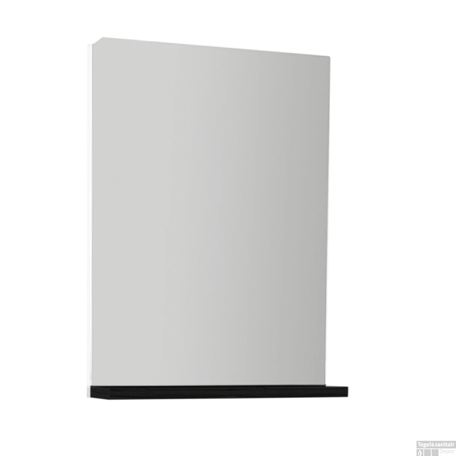 Badkamerspiegel Boss & Wessing Elmas 56.2x44x9.5cm Met Planchet Zwart 1 Badkamerspiegel Boss & Wessing Elmas 56.2x44x9.5cm Met Planchet Zwart
