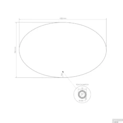 Gliss Badkamerspiegel Oval | Met LED Verlichting (Alle Maten) -Zalig Baden Verkoopwinkel badkamerspiegel gliss oval led verlichting alle maten tech3