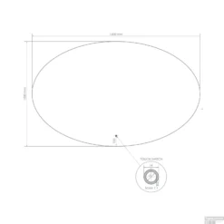 Gliss Badkamerspiegel Oval | Met LED Verlichting (Alle Maten) -Zalig Baden Verkoopwinkel badkamerspiegel gliss oval led verlichting alle maten tech4