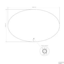 Gliss Badkamerspiegel Oval | Met LED Verlichting (Alle Maten) -Zalig Baden Verkoopwinkel badkamerspiegel gliss oval led verlichting alle maten tech5