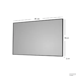 Badkamerspiegel Sanicare Q-Mirrors 85x70x2cm Zwart -Zalig Baden Verkoopwinkel badkamerspiegel q sanicare 85x70cm zwart tech