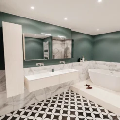 Badkamermeubel BWS Madrid Wit 180x45x30 Cm Mat Witte Solid Surface Wastafel Dubbel (2 Lades, 0 Kraangaten) 8 Badkamermeubel BWS Madrid Wit 180x45x30 Cm Mat Witte Solid Surface Wastafel Dubbel (2 Lades, 0 Kraangaten) -Zalig Baden Verkoopwinkel badmeubel bws wit 180 cm dubbel 2ld 0krg detail2