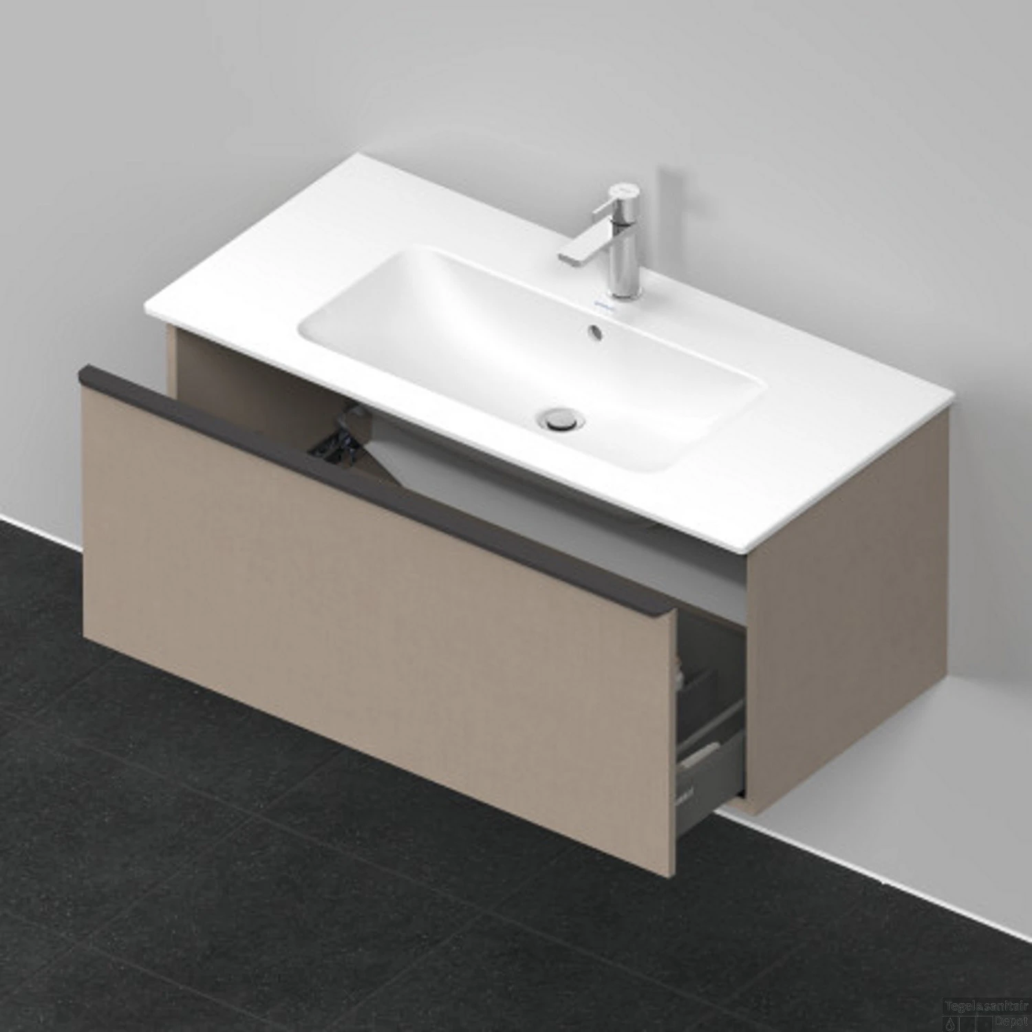 Badmeubel Duravit D-Neo Wand 101x46.2x44 Cm Mat Linnen 4 Badmeubel Duravit D-Neo Wand 101x46.2x44 Cm Mat Linnen - Afbeelding 4
